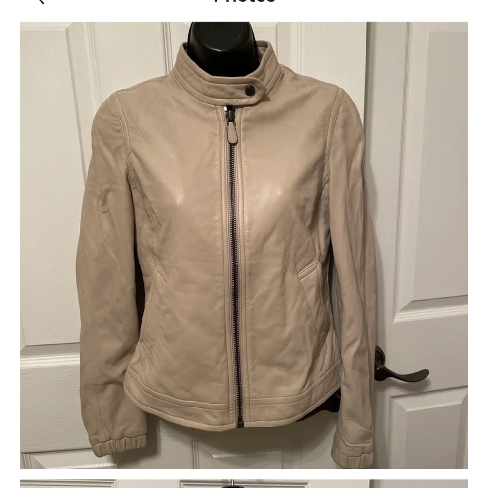 Coach leather jacket xs